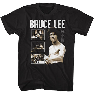 Bruce Lee-Exciting-Black Adult S/S T-Shirt - Black