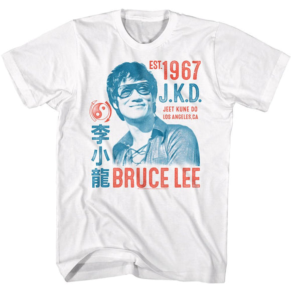 Bruce Lee-Bruce Lee Jkd Stacked-White Adult S/S T-Shirt - White