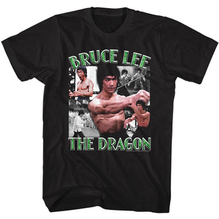 Bruce Lee Bruce Lee The Dragon Collage Adult T-Shirts
