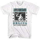 Bruce Lee-Bruce Lee Jun Fan Gung Fu Institute-White Adult S/S T-Shirt - White