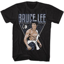Bruce Lee-Bruce Lee Ripped-Black Adult S/S T-Shirt - Black