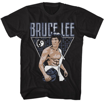 Bruce Lee-Bruce Lee Ripped-Black Adult S/S T-Shirt - Black