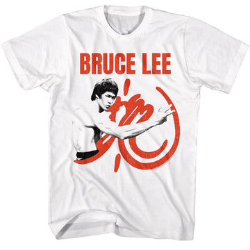 Bruce Lee-Bruce Lee Bl2-White Adult S/S T-Shirt - White
