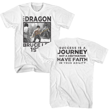 Bruce Lee-Bruce Lee The Dragon 1973-White Adult S/S T-Shirt ***F&B***-S - White