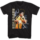 Bruce Lee-Bruce Lee Multi Photo Vertical Text-Black Adult S/S T-Shirt - Black
