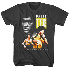 Bruce Lee-Bruce Lee Triple-Smoke Adult S/S T-Shirt - Smoke