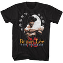Bruce Lee-Bruce Lee The Dragon-Black Adult S/S T-Shirt - Black