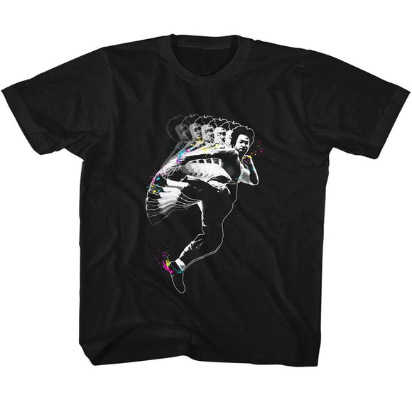 Bruce Lee-Splat Kick-Black Toddler S/S T-Shirt-4T - Black