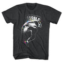 Bruce Lee-Splat Kick-Black Heather Adult S/S T-Shirt - Black Heather