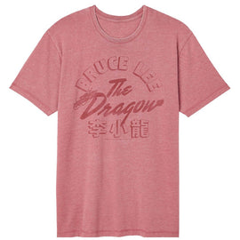 Bruce Lee-Bruce Lee Dragon-Rouge Adult S/S Vintage Wash T-Shirt - Rouge
