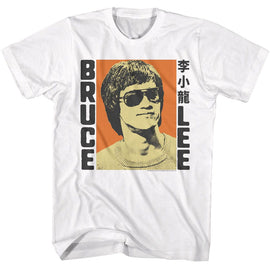 Bruce Lee-Bruce Lee-White Adult S/S T-Shirt - White