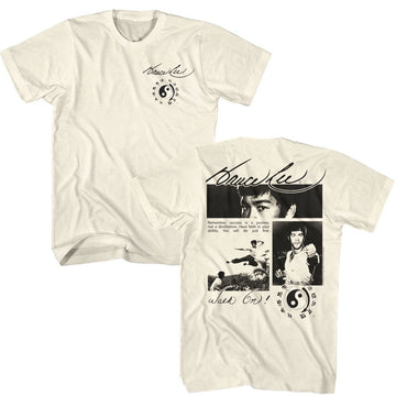 Bruce Lee-Bruce Lee Collage Fb-Natural Adult S/S T-Shirt ***F&B***-S - Natural