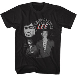 Bruce Lee-Bruce Lee Be Water-Black Adult S/S T-Shirt - Black