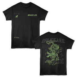Bruce Lee-Bruce Lee Dragon F B-Black Adult S/S T-Shirt ***F&B***-S - Black
