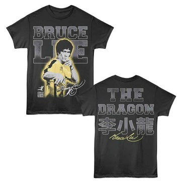 Bruce Lee-Bruce Lee The Dragon Large Font F B-Smoke Adult S/S T-Shirt ***F&B*** - Smoke