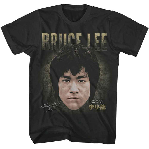 Bruce Lee-Bruce Lee Head-Smoke Adult S/S T-Shirt - Smoke