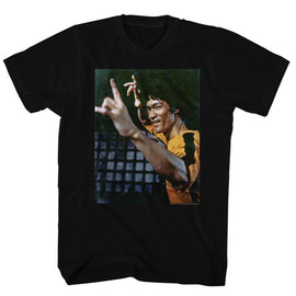 Bruce Lee-Yeeeaaahh-Black Adult S/S T-Shirt - Black