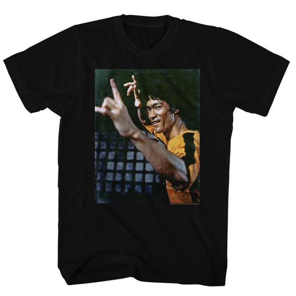 Bruce Lee-Yeeeaaahh-Black Adult S/S T-Shirt - Black