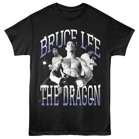 Bruce Lee-Bruce Lee The Dragon-Black Adult S/S T-Shirt - Black