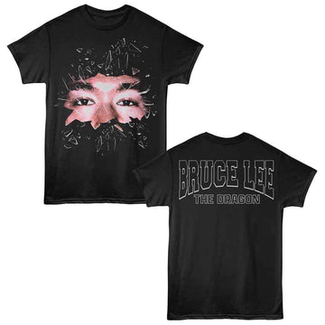 Bruce Lee-Bruce Lee Shattered Glass-Black Adult S/S T-Shirt ***F&B***-S - Black