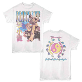Bruce Lee-Bruce Lee Jun Fan Car Sit-White Adult S/S T-Shirt ***F&B***-S - White