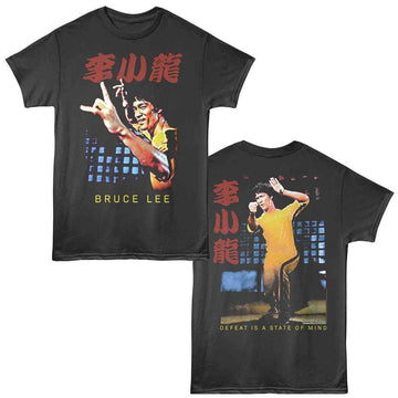 Bruce Lee-Bruce Lee Yellow Jump F B-Smoke Adult S/S T-Shirt ***F&B*** - Smoke