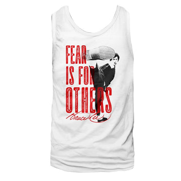 Bruce Lee-Fear-White Adult Tank-S - White