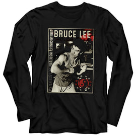 Bruce Lee-Bruce-Black Adult L/S T-Shirt - Black