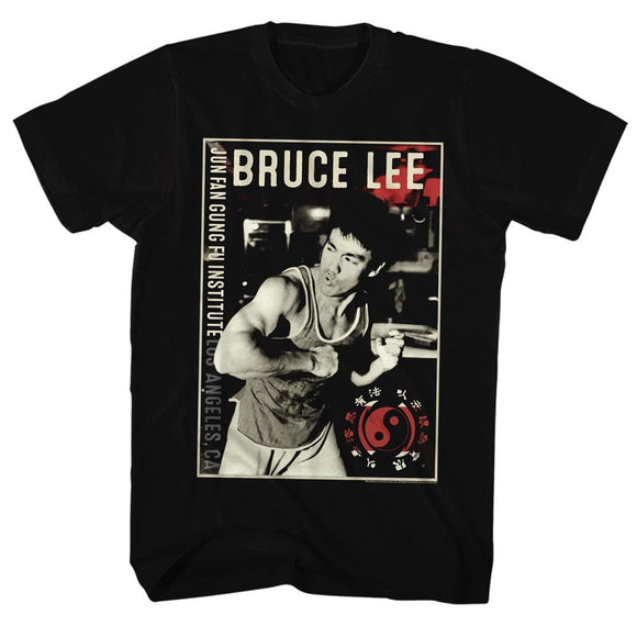 Bruce Lee-Bruce-Black Adult S/S T-Shirt - Black