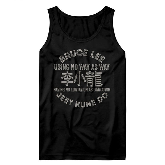 Bruce Lee-Bruce Lee Symbols-Black Adult Tank-S - Black