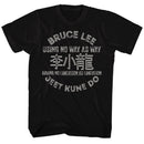 Bruce Lee-Symbols-Black Adult S/S T-Shirt - Black