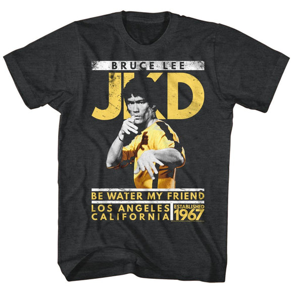 Bruce Lee-Jay Kay Dee-Black Heather Adult S/S T-Shirt - Black Heather