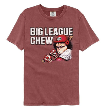 Big League Chew-Big League Chew Vintage Moustache-Brick Adult S/S Comfort Color T-Shirt - Brick