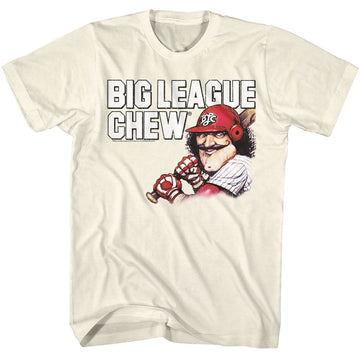 Big League Chew-Big League Chew Vintage Moustache-Natural Adult S/S T-Shirt - Natural