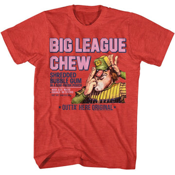 Big League Chew-Big League Chew Pitcher Wo Distress-Red Heather Adult S/S T-Shirt - Red Heather