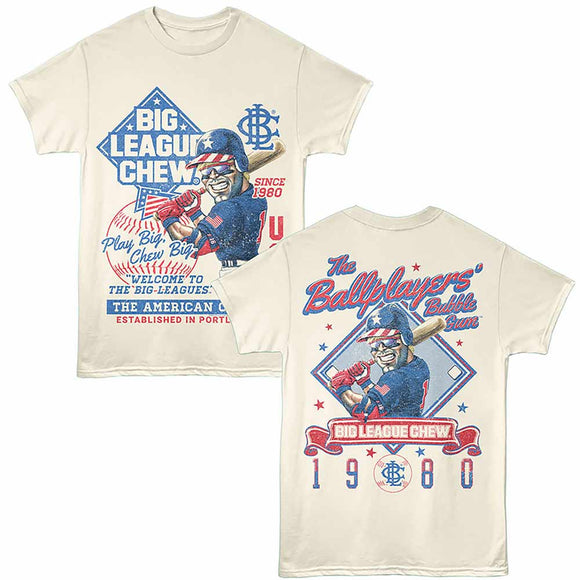 Big League Chew Usa Slugger F B Natural Adult T-Shirt
