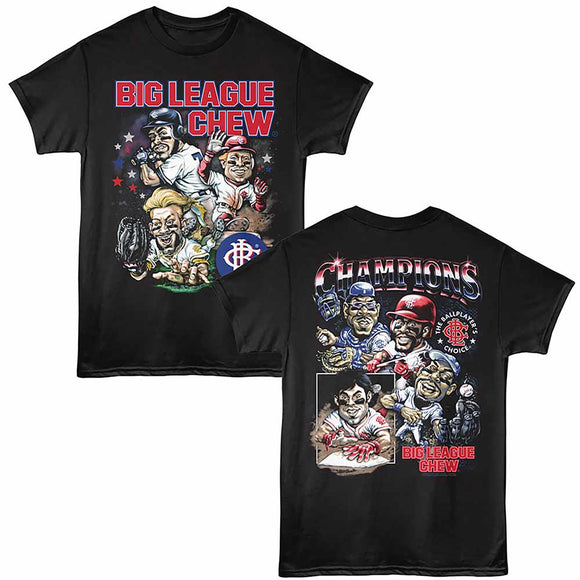 Big League Chew Collages F B Black Adult T-Shirt