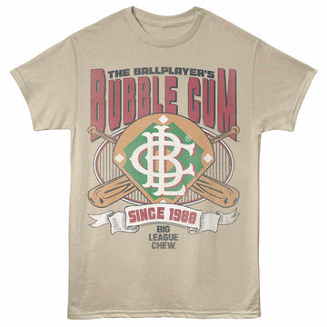 Big League Chew Ballplayers Crest Sand Adult T-Shirt