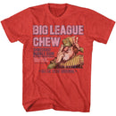 Big League Chew-Big League Chew Washed Pitcher-Red Heather Adult S/S T-Shirt - Red Heather