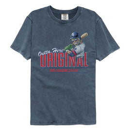 Big League Chew-Big League Chew Outta Here Original-Denim Adult S/S Comfort Color T-Shirt - Denim