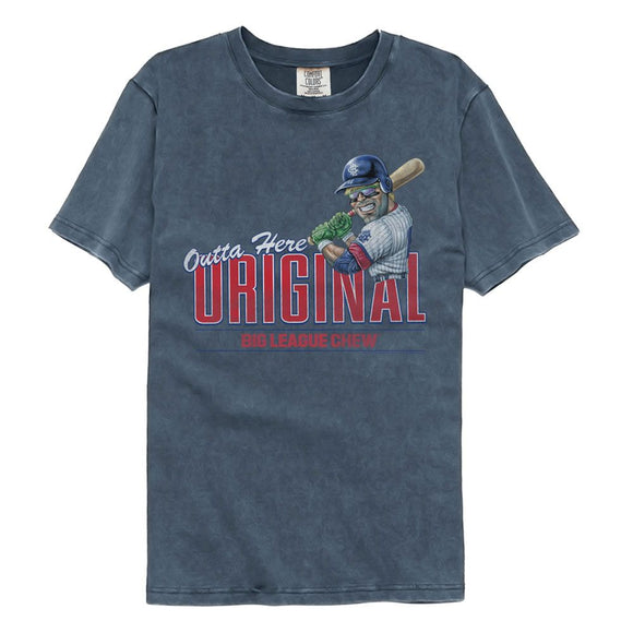 Big League Chew-Big League Chew Outta Here Original-Denim Adult S/S Comfort Color T-Shirt - Denim