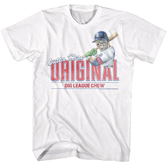 Big League Chew-Big League Chew Outta Here Original-White Adult S/S T-Shirt - White