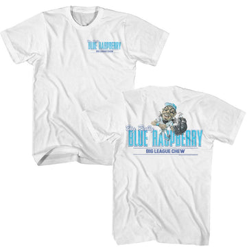 Big League Chew-Big League Chew Blue Raspberry-White Adult S/S T-Shirt ***F&B***-S - White