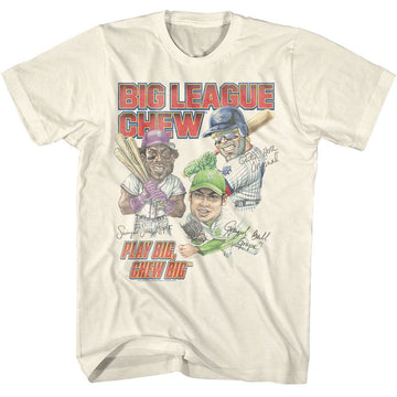 Big League Chew-Big League Chew Play Big Chew Big-Natural Adult S/S T-Shirt - Natural