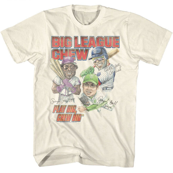 Big League Chew-Big League Chew Play Big Chew Big-Natural Adult S/S T-Shirt - Natural