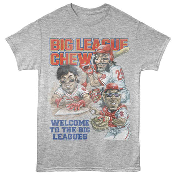 Big League Chew-Big League Chew Welcome To The Big Leagues-Gray Heather Adult S/S T-Shirt - Gray Heather