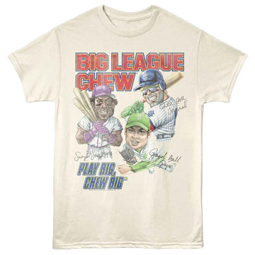 Big League Chew-Big League Chew Player Flavors-Natural Adult S/S T-Shirt - Natural