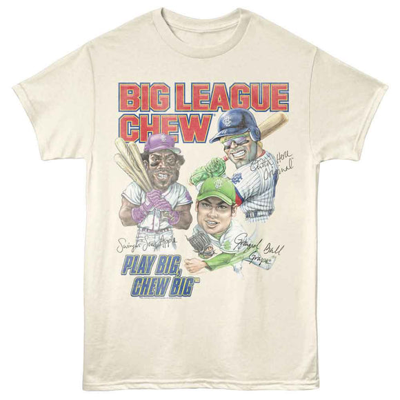 Big League Chew-Big League Chew Player Flavors-Natural Adult S/S T-Shirt - Natural