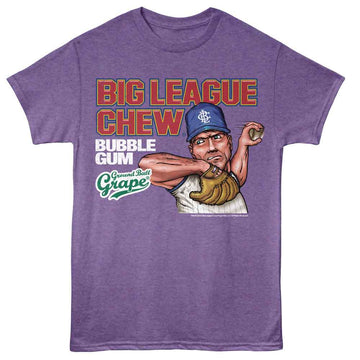 Big League Chew-Big League Chew Ground Ball Grape-Purple Heather Adult S/S T-Shirt - Purple Heather