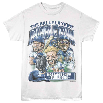 Big League Chew-Big League Chew Ballplayers Gum Team-White Adult S/S T-Shirt - White